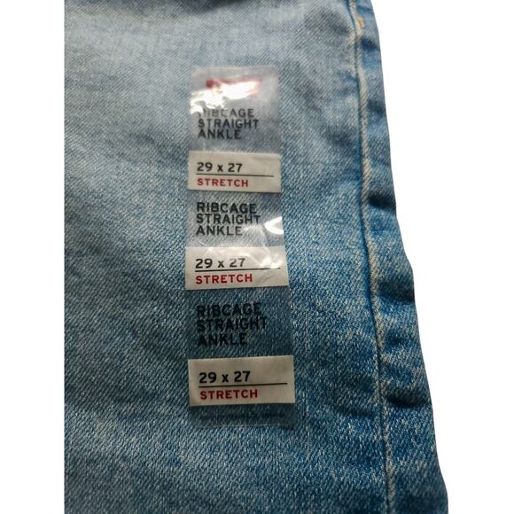 LEVI'S Ribcage Straight Ankle Stretch Denim Jeans Women sz 29 NWT | MSRP $98 - Picture 7 of 8